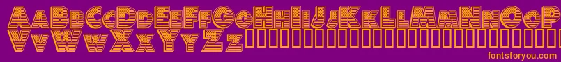 Шрифт Amerd – оранжевые шрифты на фиолетовом фоне