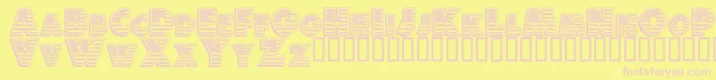 Amerd Font – Pink Fonts on Yellow Background