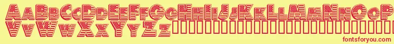 Amerd Font – Red Fonts on Yellow Background