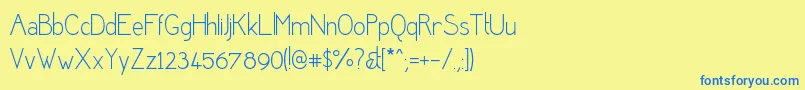 Desereted Font – Blue Fonts on Yellow Background