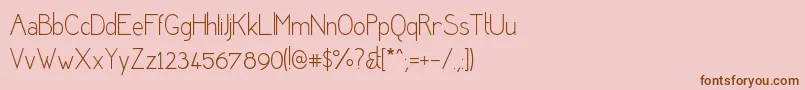 Desereted Font – Brown Fonts on Pink Background