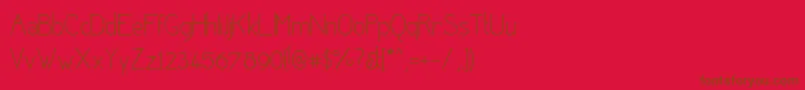 Desereted Font – Brown Fonts on Red Background