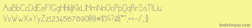 Desereted Font – Gray Fonts on Yellow Background