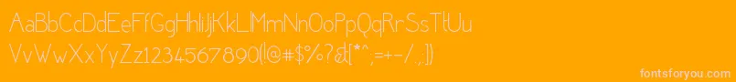 Desereted Font – Pink Fonts on Orange Background