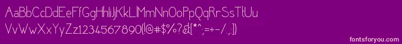 Desereted Font – Pink Fonts on Purple Background