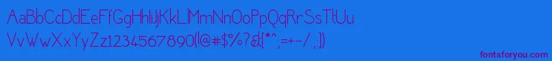 Desereted Font – Purple Fonts on Blue Background