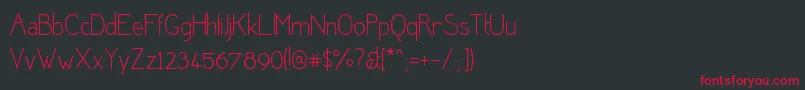 Desereted Font – Red Fonts on Black Background