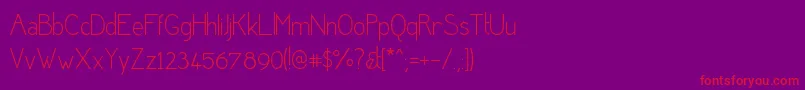 Desereted Font – Red Fonts on Purple Background