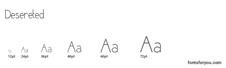 Desereted Font Sizes