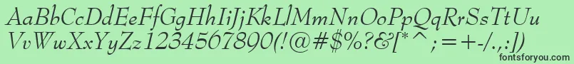 fuente MonitorSsiItalic – Fuentes Negras Sobre Fondo Verde