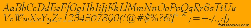 MonitorSsiItalic Font – Black Fonts on Orange Background
