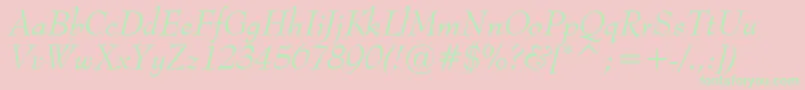 MonitorSsiItalic Font – Green Fonts on Pink Background