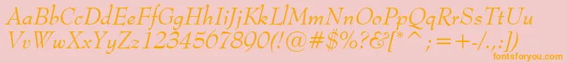Police MonitorSsiItalic – polices orange sur fond rose