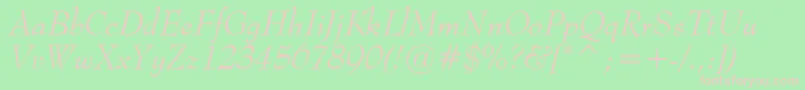 MonitorSsiItalic Font – Pink Fonts on Green Background