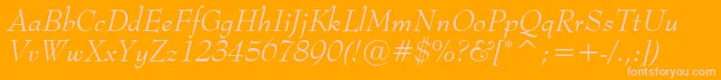 MonitorSsiItalic Font – Pink Fonts on Orange Background