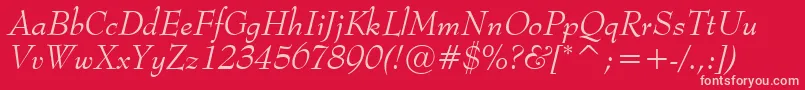 MonitorSsiItalic Font – Pink Fonts on Red Background