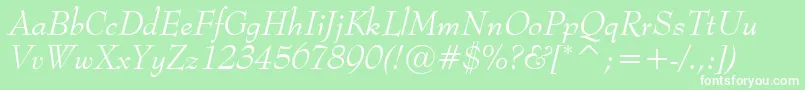 MonitorSsiItalic Font – White Fonts on Green Background