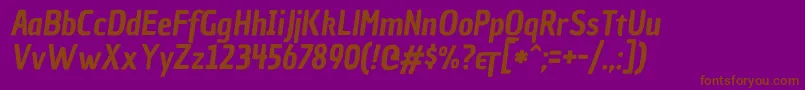 ChauphilomeneoneItalic Font – Brown Fonts on Purple Background