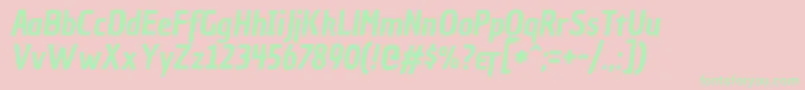 ChauphilomeneoneItalic Font – Green Fonts on Pink Background