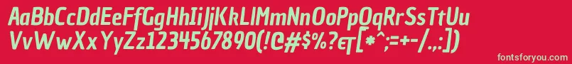 ChauphilomeneoneItalic Font – Green Fonts on Red Background