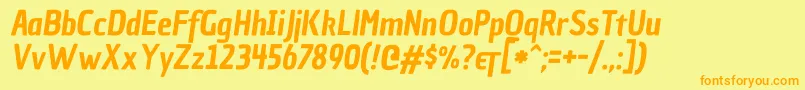 ChauphilomeneoneItalic Font – Orange Fonts on Yellow Background