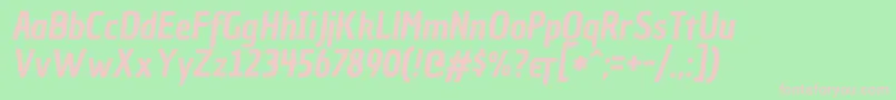 ChauphilomeneoneItalic Font – Pink Fonts on Green Background