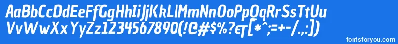 ChauphilomeneoneItalic Font – White Fonts on Blue Background