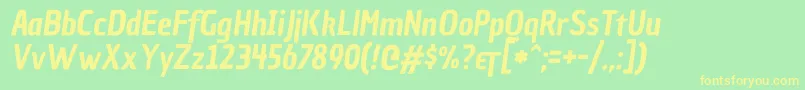 ChauphilomeneoneItalic Font – Yellow Fonts on Green Background