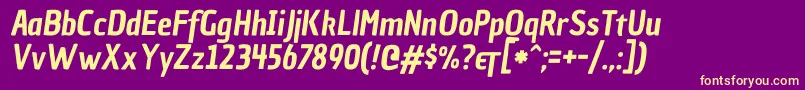 ChauphilomeneoneItalic Font – Yellow Fonts on Purple Background