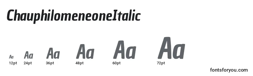ChauphilomeneoneItalic Font Sizes