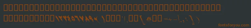 Шрифт BSahar – коричневые шрифты на чёрном фоне
