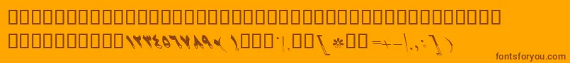 BSahar Font – Brown Fonts on Orange Background