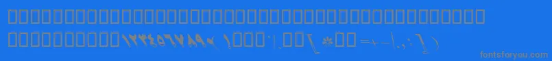BSahar-fontti – harmaat kirjasimet sinisellä taustalla