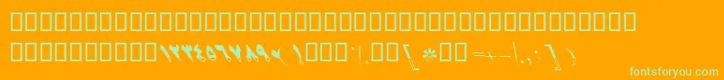 BSahar-fontti – vihreät fontit oranssilla taustalla