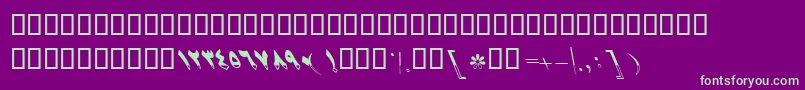 BSahar Font – Green Fonts on Purple Background
