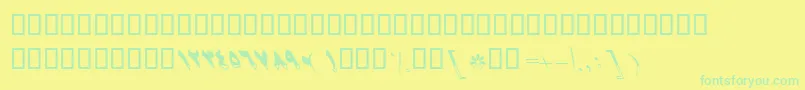 BSahar Font – Green Fonts on Yellow Background