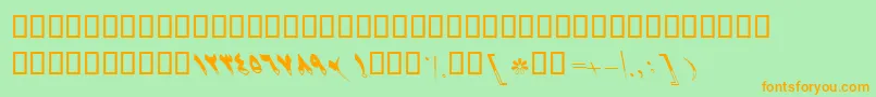 BSahar Font – Orange Fonts on Green Background
