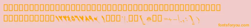 BSahar Font – Orange Fonts on Pink Background