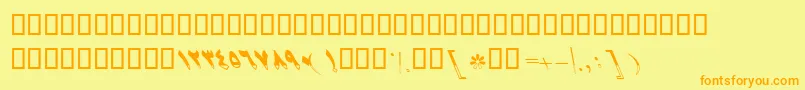 BSahar Font – Orange Fonts on Yellow Background