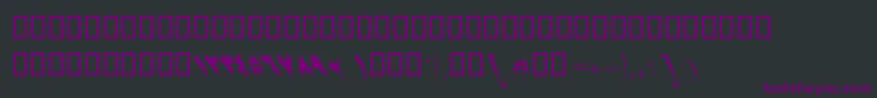 Czcionka BSahar – fioletowe czcionki na czarnym tle