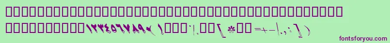 BSahar-fontti – violetit fontit vihreällä taustalla