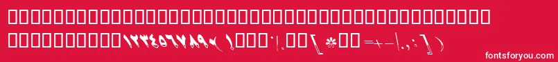 BSahar Font – White Fonts on Red Background