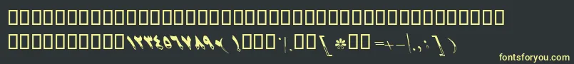 BSahar Font – Yellow Fonts on Black Background