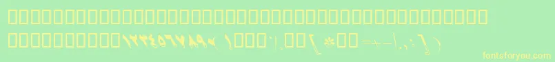 BSahar-fontti – keltaiset fontit vihreällä taustalla