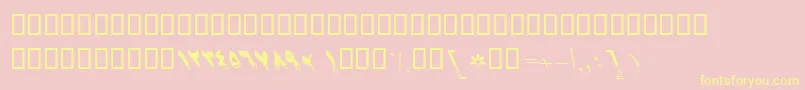 BSahar Font – Yellow Fonts on Pink Background