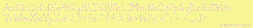 SherylRegular Font – Pink Fonts on Yellow Background