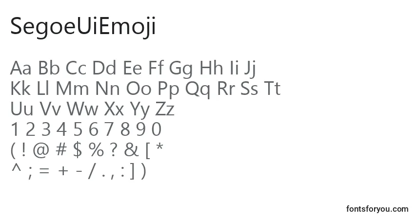 Шрифт SegoeUiEmoji – алфавит, цифры, специальные символы