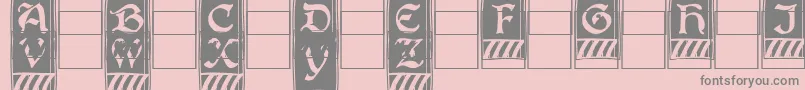Boistercapitals Font – Gray Fonts on Pink Background