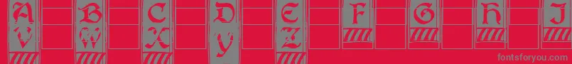 Шрифт Boistercapitals – серые шрифты на красном фоне