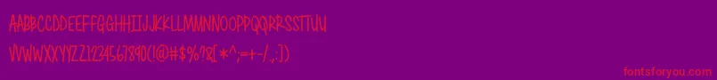 GenerallySpeaking Font – Red Fonts on Purple Background